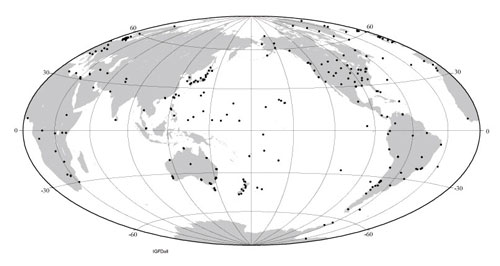 spatial coverage of global fallout database