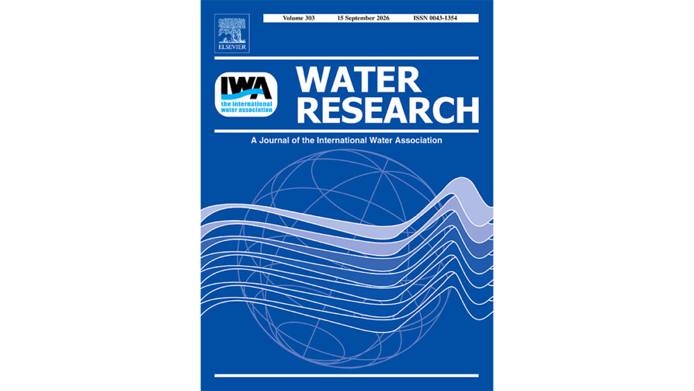 Journal of Water Research cover for the featured research paper